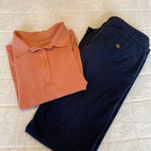 American Eagle Navy kick boot pants